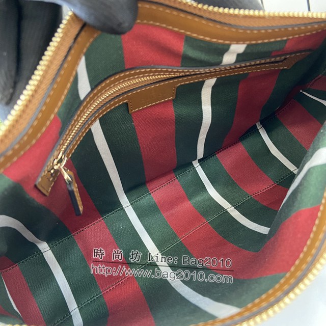 Gucci專櫃古馳最新款購物袋GG圖案條紋織大號肩背包 jh1994型號：815217